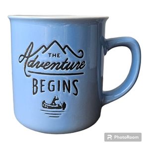 The Adventure Begins Canoe Blue and White CasaModerna Mug